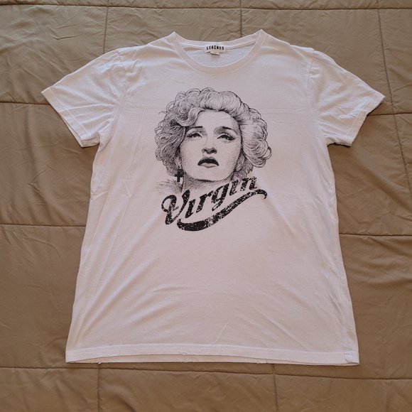 LEGENDS MADONNA VIRGIN GRAPHIC BAND TEE SHIRT - Picture 1 of 8